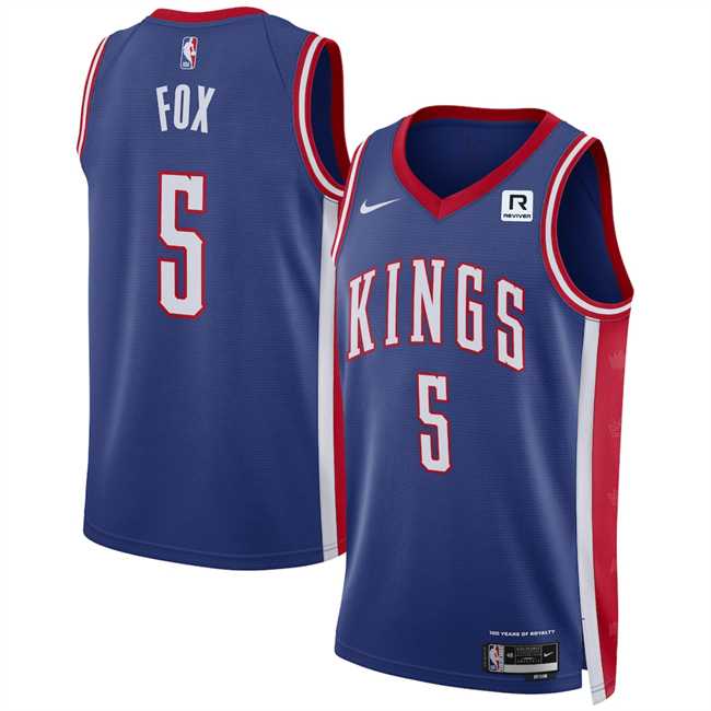 Men%27s Sacramento Kings #5 De%27Aaron Fox Purple 2024-25 City Edition Stitched Jersey Dzhi